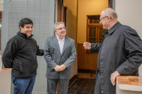 Jalil se reunió con el obispo Urbanc en la previa de su viaje al Vaticano