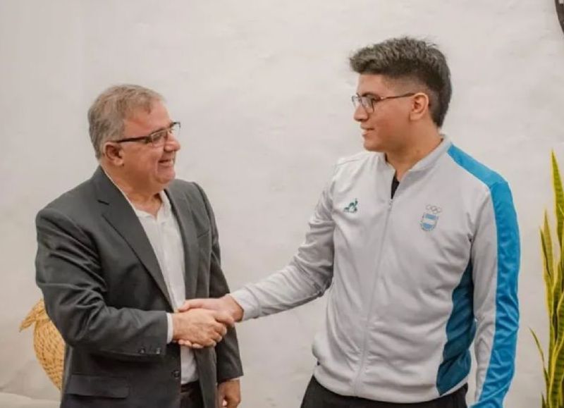Orgullo: Jalil se reunió con Julián Gutiérrez, el primer deportista catamarqueño en clasificar a las olimpíadas