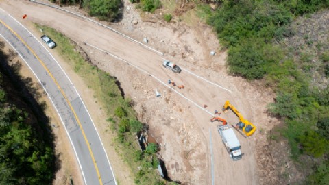 Finalizaron desvío para poder avanzar con la reparación de la alcantarilla dañada sobre Ruta Nacional 60 en la provincia