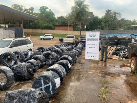 Recreo: la Policía secuestró un botín millonario de cubiertas