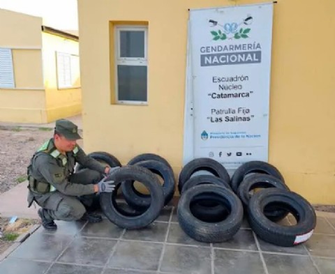 Secuestraron más de 100 neumáticos de contrabando