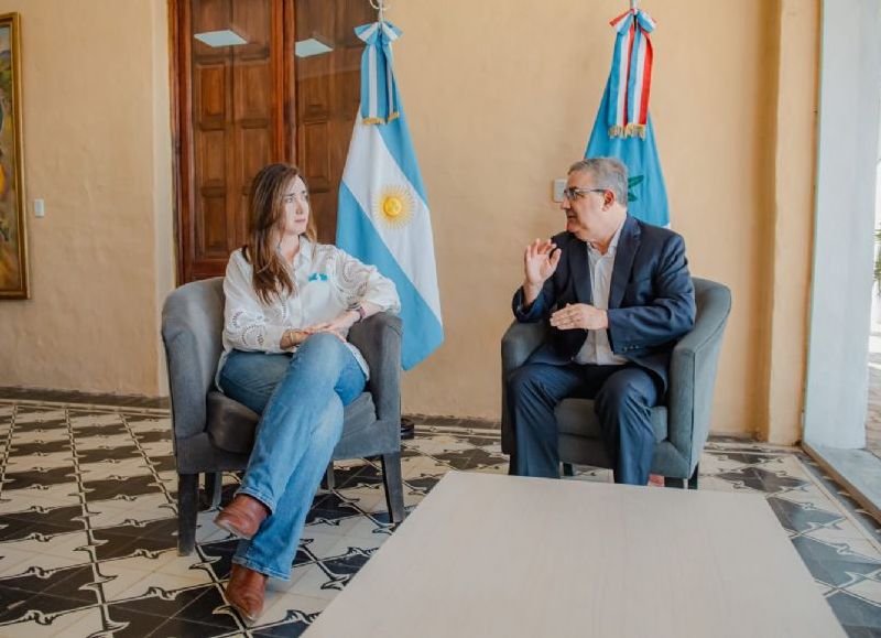 El gobernador Raúl Jalil recibió a la vicepresidente Victoria Villarruel